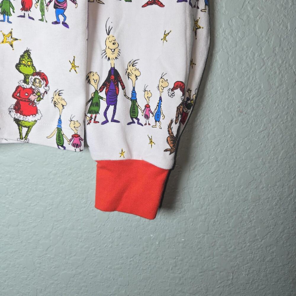 Pottery Barn Kids Adult Dr. Seuss's The Grinch Flannel Pajama Shirt sz S - Picture 2 of 9